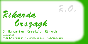rikarda orszagh business card